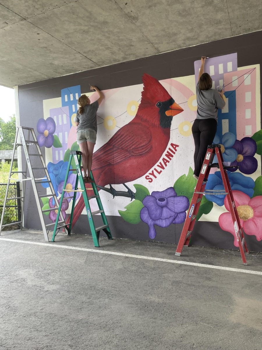 Students Help Paint Community Mural